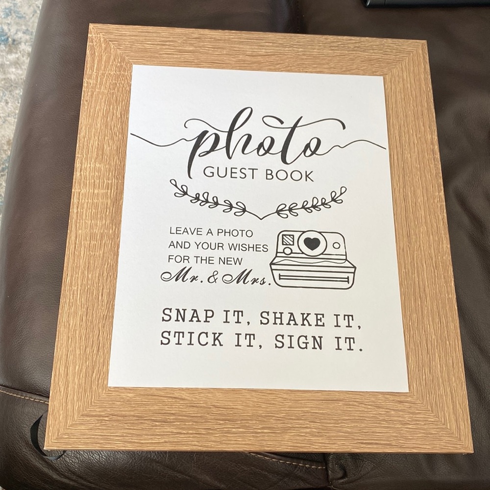 Wedding Photo guest book sign